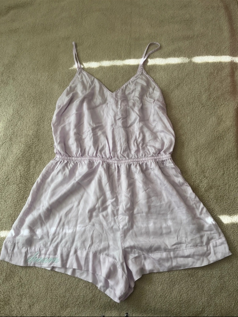 Victoria's Secret Light Lavender Spaghetti-Strap Romper Pajama